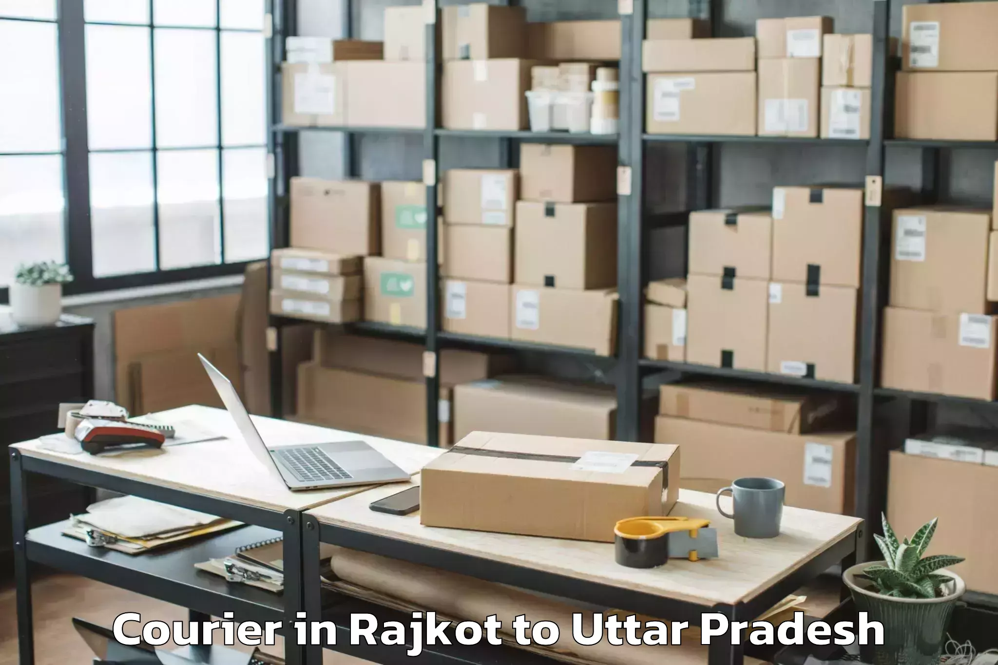 Book Your Rajkot to Jarwal Courier Today